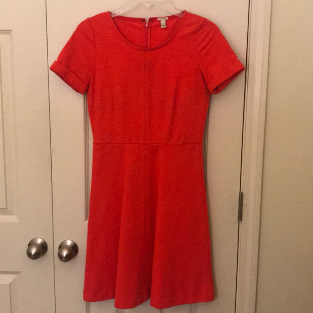 Jcrew red cotton mini dress Sz 0